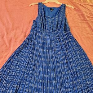 Torrid Electric Blue Pleated Midi Dress NWOT